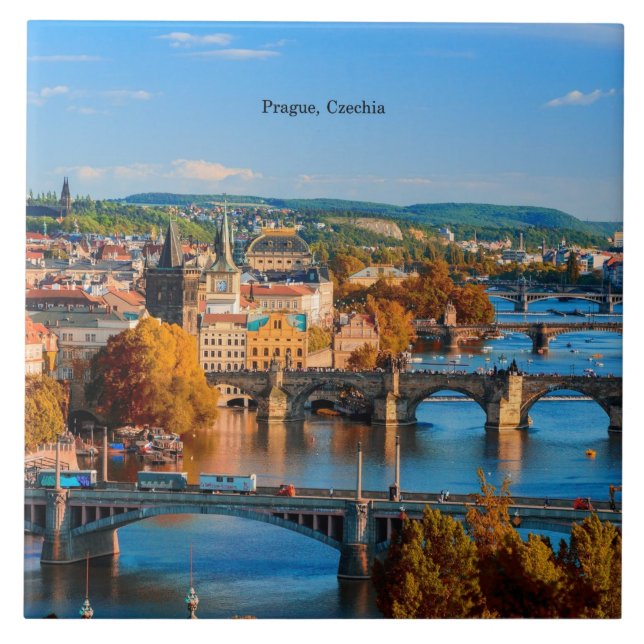 Azulejo Puentes de Praga Czechia (Frente)