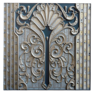 Azulejo Puerta de Remolinos de Plata