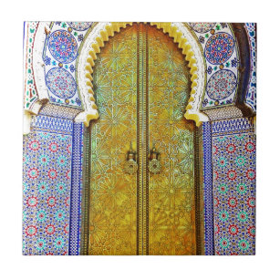 Azulejo Puerta marroquí exquisitamente detallada del