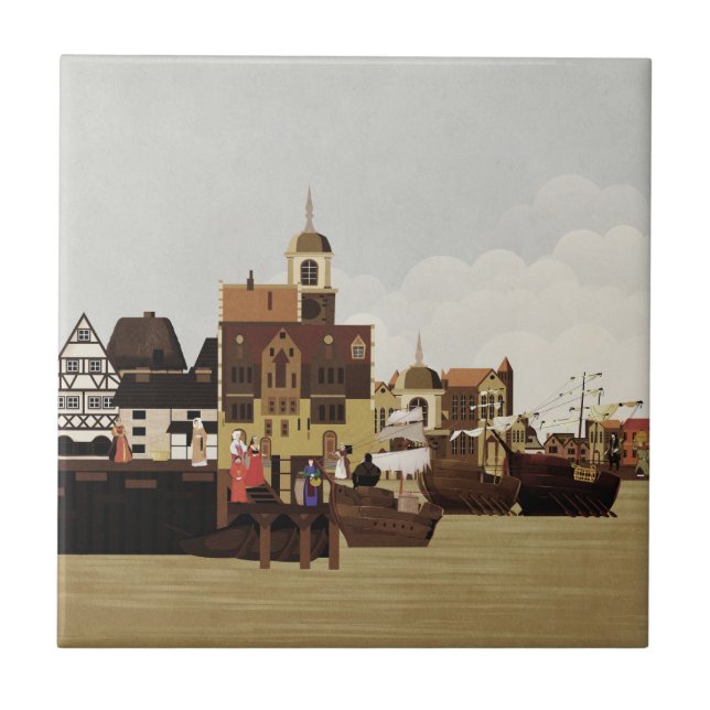 Azulejo Puerto Medieval (Frente)