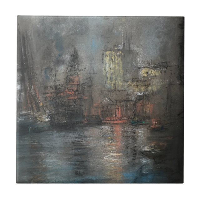 Azulejo Puerto ocupado (por Glenn Cooper Henshaw) (Frente)