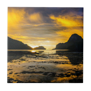 Azulejo Puesta De Sol De La Bahía De El Nido