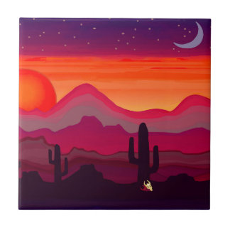 Azulejo Puesta de sol del desierto de Arizona