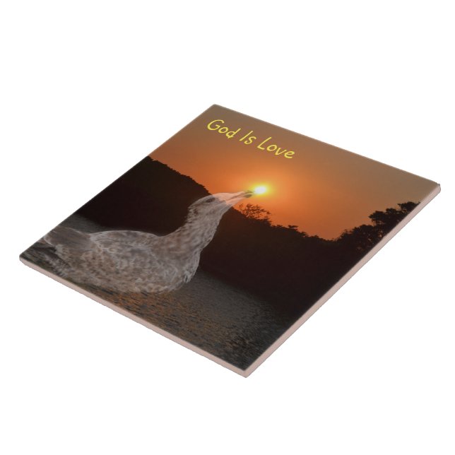 Azulejo Puesta de sol Dios es Amor (Lado)