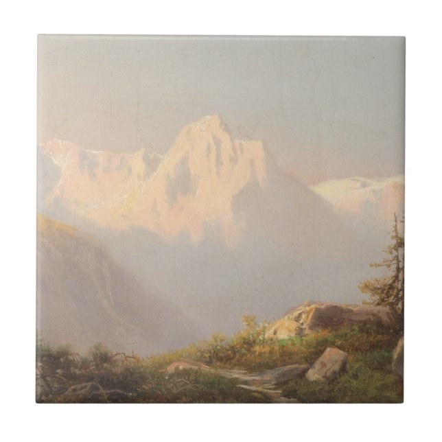 Azulejo Puesta de sol en las montañas – Carl Lafite (Frente)