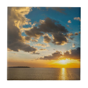 Azulejo Puesta de sol sobre el océano, Fiji
