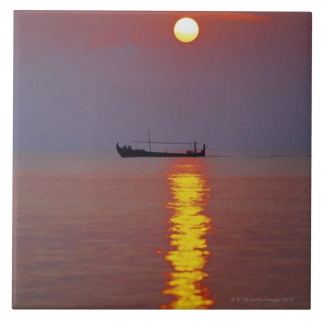 Azulejo Puesta del sol y mar 2 (Frente)