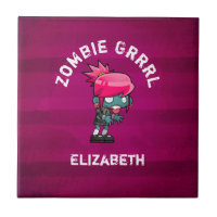 Punk lindo Rock Zombie Grrrl Personalizado