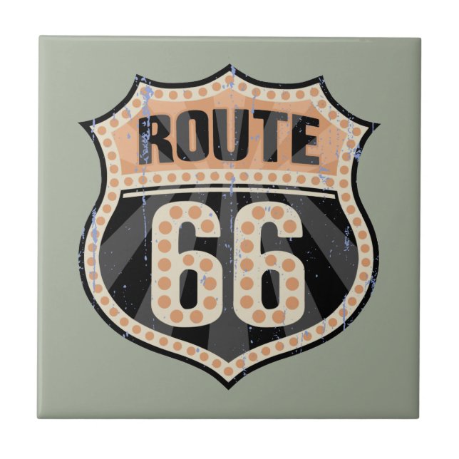 Azulejo Punto -717 de la ruta 66 (Frente)