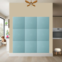 Punto de Polka azul Aqua - Blanco retro