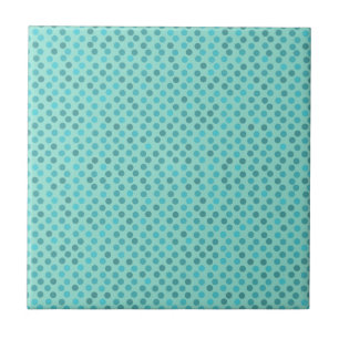 Azulejo puntos de aqua y turquesa