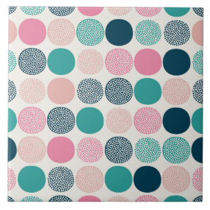 Azulejo Puntos de polka de color bonito