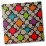 Azulejo Puntos modernos Círculos contemporáneos<br><div class="desc">Círculos contemporáneos Patrón de polka moderno patrón de dot cerámica. ¡A todo el mundo le encanta un interesante patrón de puntos polka! Lime Green, Hot Pink, Purple, Naranja, Turquesa, en Tan y Black. Si quieres usar esta baldosa como una pequeña montaña o un trívet para una bebida o un plato.....</div>