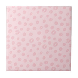 Azulejo Puntos rosados sonrosados