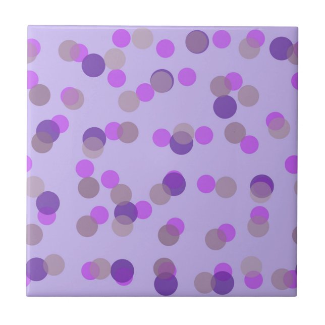 Azulejo puntos rosas, beige y morados (Frente)
