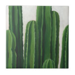 Azulejo Pura Vida - Grupo Cacti<br><div class="desc">"Pura Vida II" por Grace Popp. Cuenta con cactus en diferentes alturas.</div>