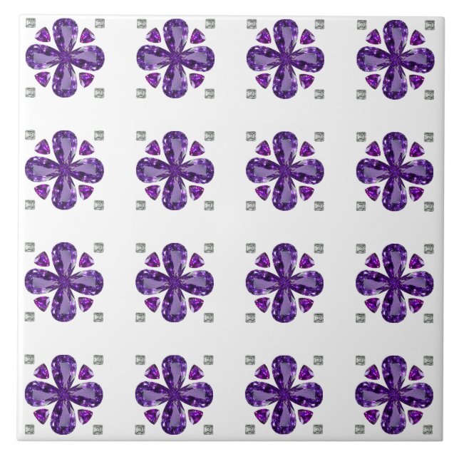 Azulejo Purple Clover (Frente)