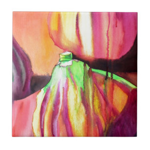 Azulejo Purple Figs arte original acuarela pintura de gote