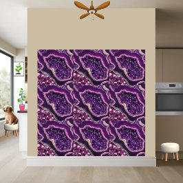 Azulejo Purple Geode Crystal Tile Art