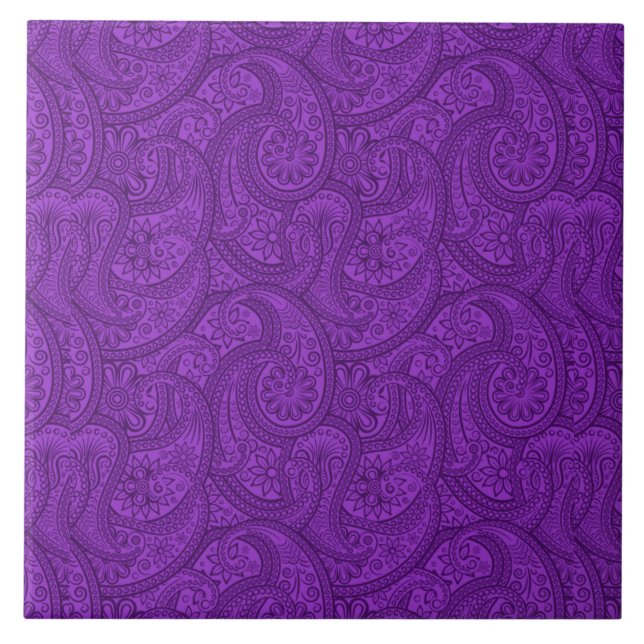 Azulejo Purple Paisley (Frente)