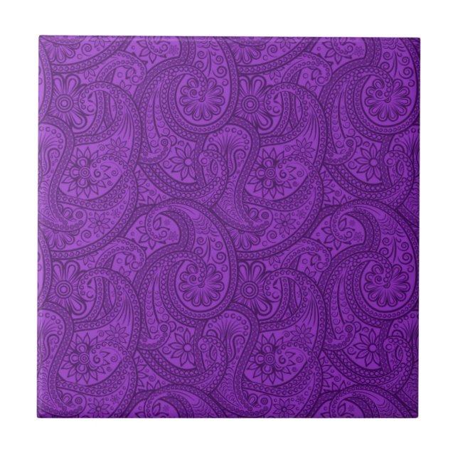 Azulejo Purple Paisley (Frente)