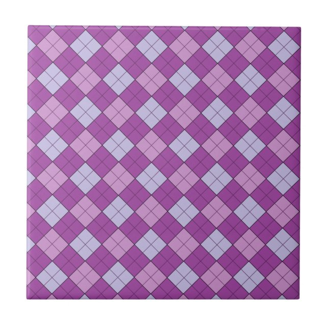 Azulejo Purple Plaid (Frente)