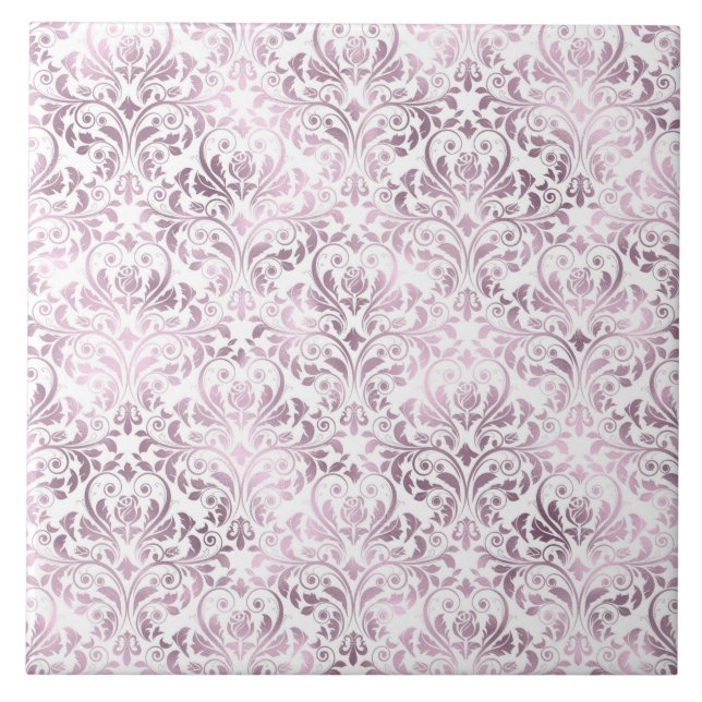 Azulejo PURPLE WHITE PATTERN Tile (Frente)