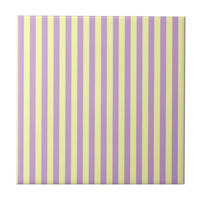 Azulejo Purple Yellow Stripes Pattern Minimal Modern (Frente)