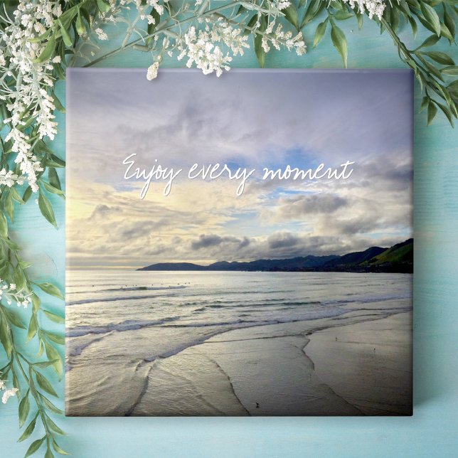 Azulejo Púrpura California Sunset Photo Disfruta cada mome (Subido por el creador)