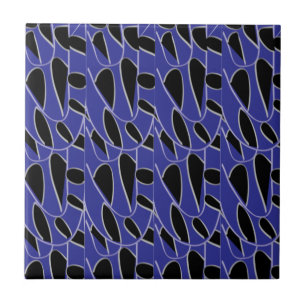 Azulejo Púrpura Negro Moderno Abstracto