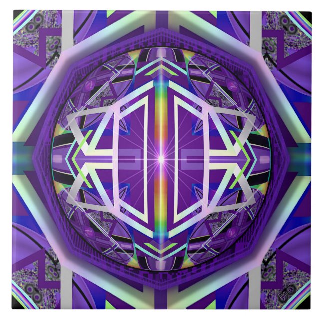 Azulejo Púrpura W3 (Frente)