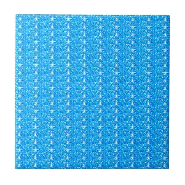 Azulejo Purpurina azul del bebé mosaico (Frente)