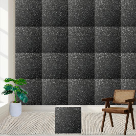 Azulejo Purpurina de plata negra Sparkle Tile cerámico de