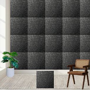 Azulejo Purpurina de plata negra Sparkle Tile cerámico de