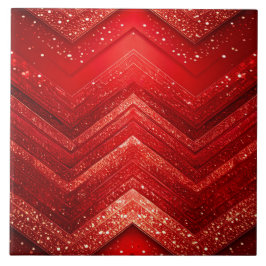 Azulejo Purpurina Decorativo Rojo Tile Cerámico