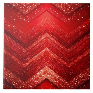 Azulejo Purpurina Decorativo Rojo Tile Cerámico