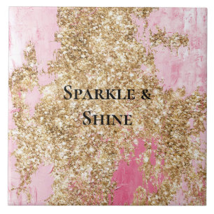 Azulejo Purpurina Girly Pink Gold