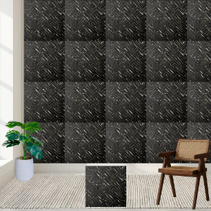 Azulejo Purpurina negro oscuro de lujo glamoroso contempor