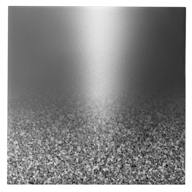 Azulejo Purpurina plateado metalizado (Frente)