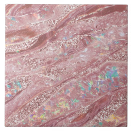 Azulejo Purpurina rosa elegante de mármol Rubor elegante m