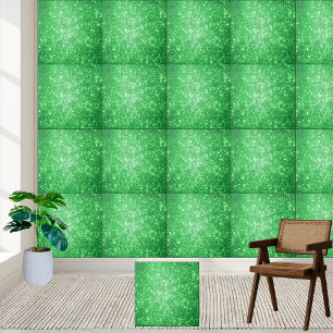 Azulejo Purpurina verde esmeralda Sparkle Tile cerámico
