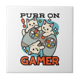 Azulejo Purr on Gamer - Diseño de juegos para gatos