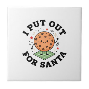 Azulejo Puse la galleta de Navidad para Santa