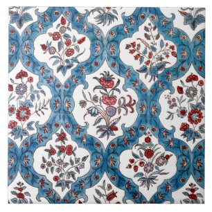 Azulejo Quatrefoil floral bohemio colorido