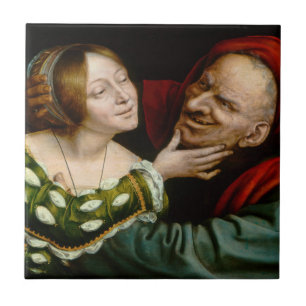 Azulejo Quentin Matsys - Amantes coincidentes