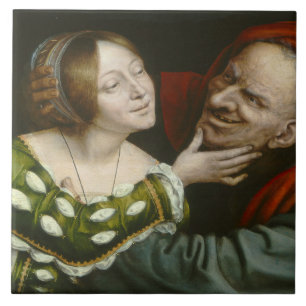 Azulejo Quentin Matsys - Amantes Ill-Matched