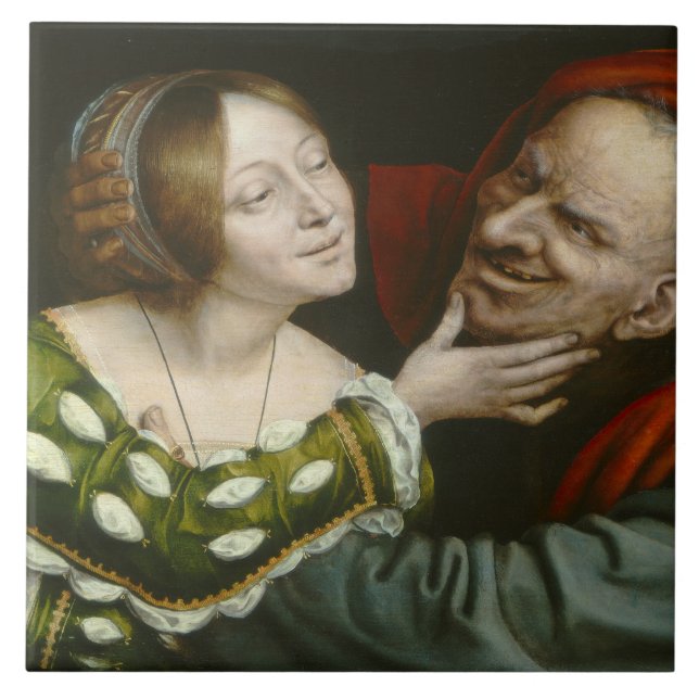 Azulejo Quentin Matsys - Amantes Ill-Matched (Frente)