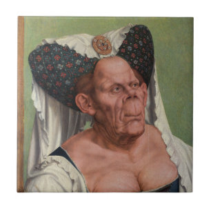 Azulejo Quentin Matsys - Una Grotesca anciana