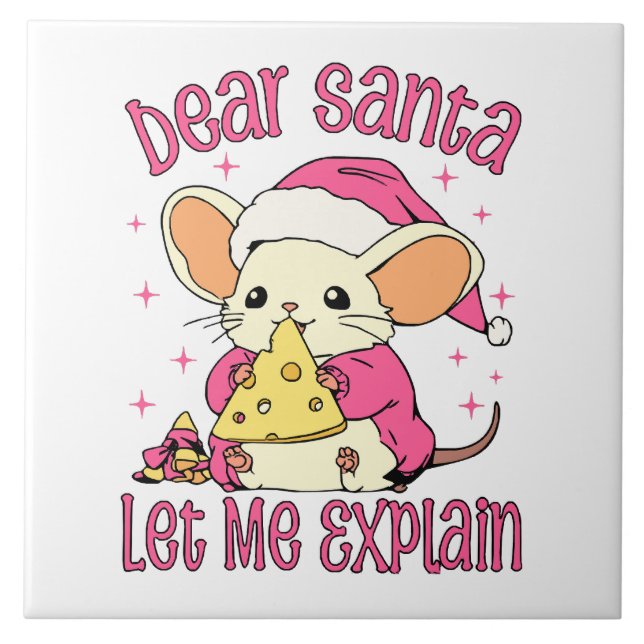 Azulejo Querido Santa, Déjame Explicar (Frente)