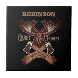 Azulejo Quiet Forest Motorclub, personalice al papá de la 